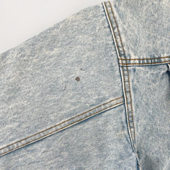 90s Hard Rock Cafe Save the Planet Washington DC acid washed denim Jean jacket - Picture 7 of 9